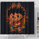 Labubu Luffy Onepiece  Shower Curtain
