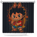 Labubu Luffy Onepiece  Shower Curtain