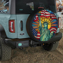 Lady Liberty American Flag Jeep Car Spare Tire Cover