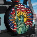 Lady Liberty American Flag Jeep Car Spare Tire Cover