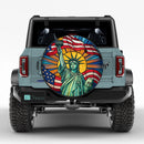 Lady Liberty American Flag Jeep Car Spare Tire Cover