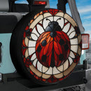 Ladybug Stained Glass Jeep Car Spare Tire Cover
