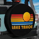 Sunset Retro Lake Tahoe Car Spare Tire Cover