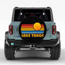 Sunset Retro Lake Tahoe Car Spare Tire Cover