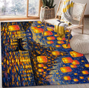 Lantern Light Tangled Starry Night Rectangular Area Rug