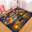 Lantern Light Tangled Starry Night Rectangular Area Rug