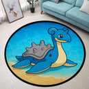 Lapras Pokemon Beach Summer Round Rug