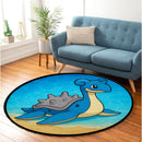 Lapras Pokemon Beach Summer Round Rug