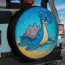 Lapras Pokemon Stained Glass Jeep Car Spare Tire Cover