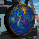 Lapras Pokemon Starry Night Stained Glass Jeep Car Spare Tire Cover