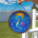 Lapras Pokemon Sun Stained Glass Suncatcher