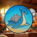 Lapras Summer Beach Pokemon Stained Glass Suncatcher