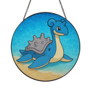 Lapras Summer Beach Pokemon Stained Glass Suncatcher