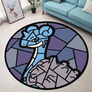 Lapras Pokemon Stained Glass Round Rug