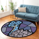 Lapras Pokemon Stained Glass Round Rug