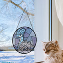 Lapras Pokemon Round Stained Glass Suncatcher