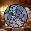Lapras Pokemon Round Stained Glass Suncatcher