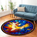 Latias Latios Pokemon Stained Glass Round Rug