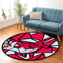 Latias Pokemon Stained Glass Round Rug