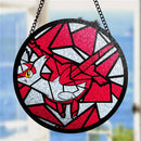 Latias Pokemon Round Stained Glass Suncatcher