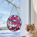 Latias Pokemon Round Stained Glass Suncatcher