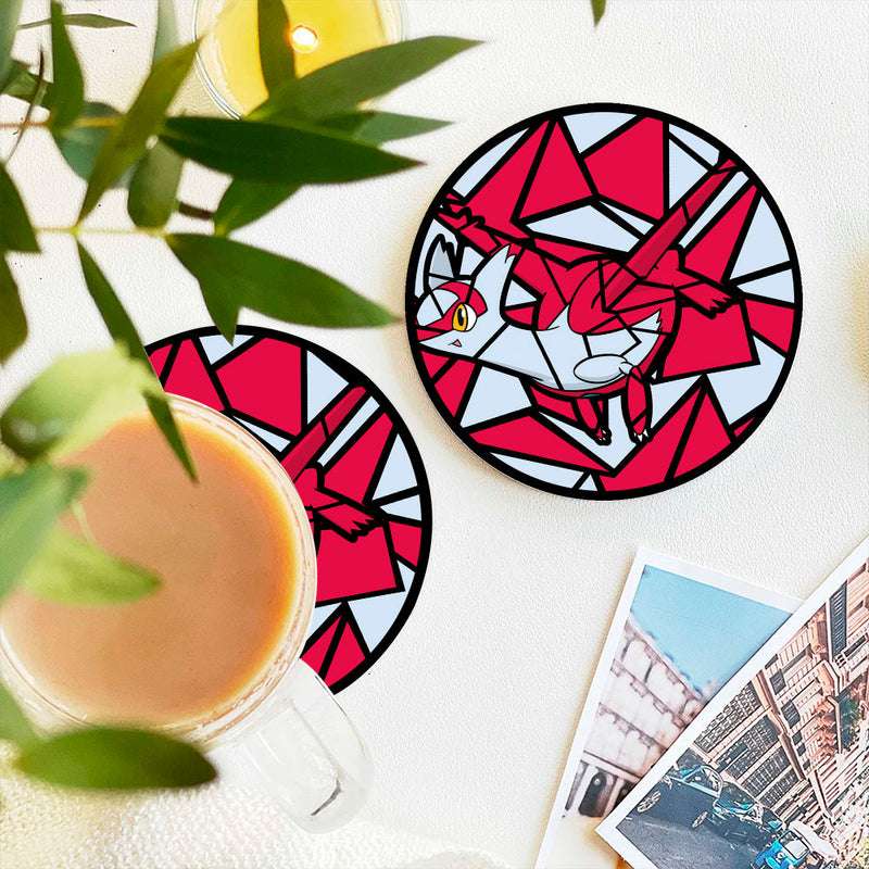 Latias Pokemon Stained Glass Decor Coaster - Gift Idea