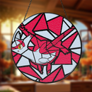 Latias Pokemon Round Stained Glass Suncatcher