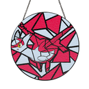 Latias Pokemon Round Stained Glass Suncatcher