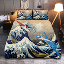 Latios Vs Latias Pokemon The Great Wave Quilt Bed Sets