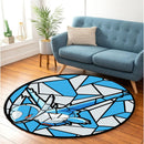 Latios Pokemon Stained Glass Round Rug