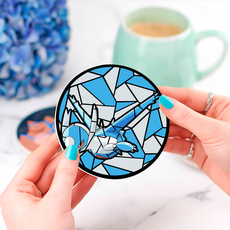 Latios Pokemon Stained Glass Decor Coaster - Gift Idea