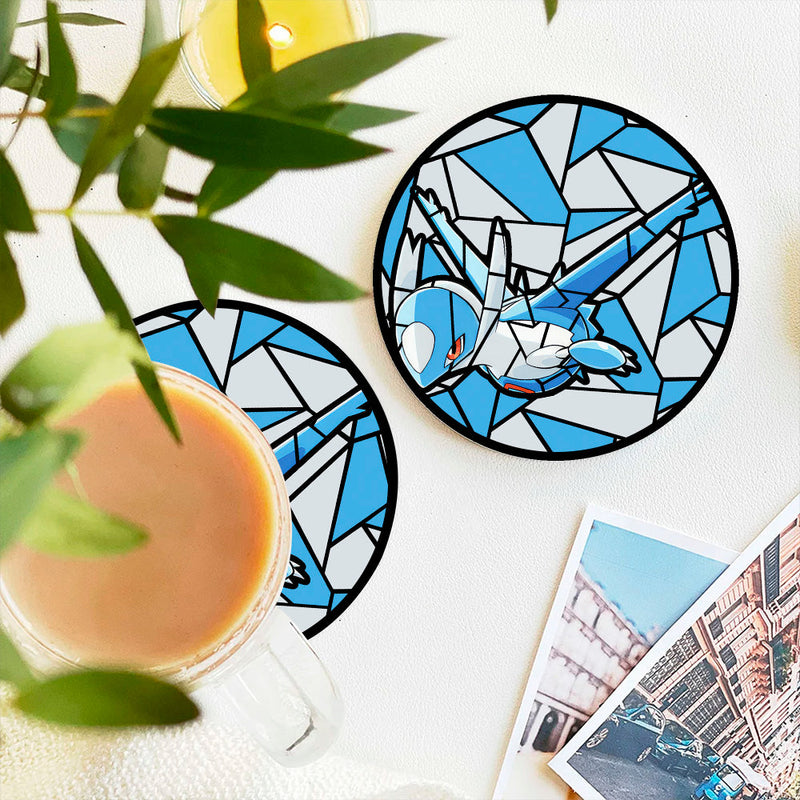 Latios Pokemon Stained Glass Decor Coaster - Gift Idea