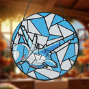 Latios Pokemon Round Stained Glass Suncatcher