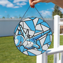 Latios Pokemon Round Stained Glass Suncatcher