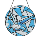 Latios Pokemon Round Stained Glass Suncatcher