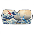 Latios Vs Latias Pokemon Great Wave Custom Car Windshield Sunshades