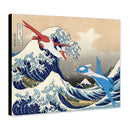 Latios vs Latias Pokemon Great Wave - Living Room - Canvas Wall Art - Print - Wall Decor