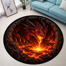 Lava Dragon Carpet Round Rug