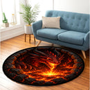 Lava Dragon Carpet Round Rug
