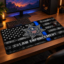 Law Enforcement American Flag Desk Mat