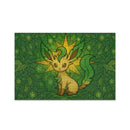 Leafeon Pokemon Stained Glass Jigsaw Puzzle