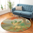 Leafeon Pokemon Japan Autumn Round Rug