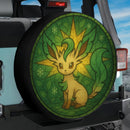 Leafeon Pokemon Stained Glass Jeep Car Spare Tire Cover