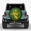 Leafeon Pokemon Stained Glass Jeep Car Spare Tire Cover