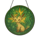 Leafeon Pokemon Stained Glass Suncatcher