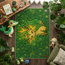 Leafeon Pokemon Stained Glass Rectangular Area Rug