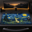 Leafeon Pokemon Starry Night Desk Mat