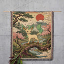 Leafeon Pokemon Japan Style Woven Throw Blanket