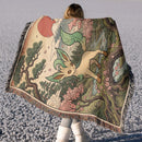 Leafeon Pokemon Japan Style Woven Throw Blanket