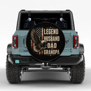 Legend Husband Dad Grandpa Eagle American Car Spare Tire Cover